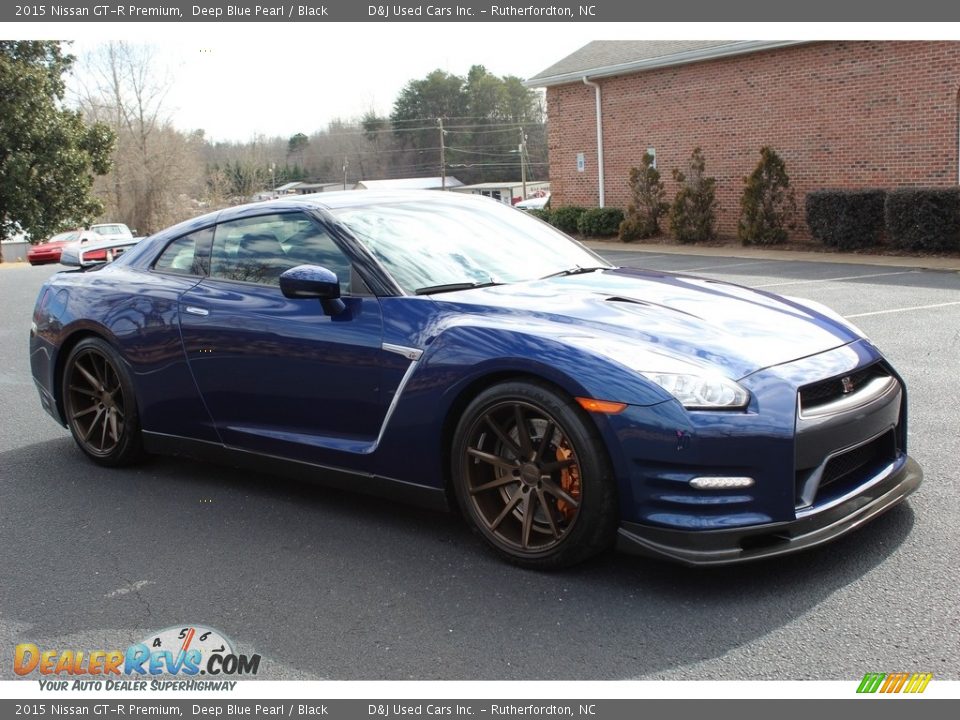 2015 Nissan GT-R Premium Deep Blue Pearl / Black Photo #9