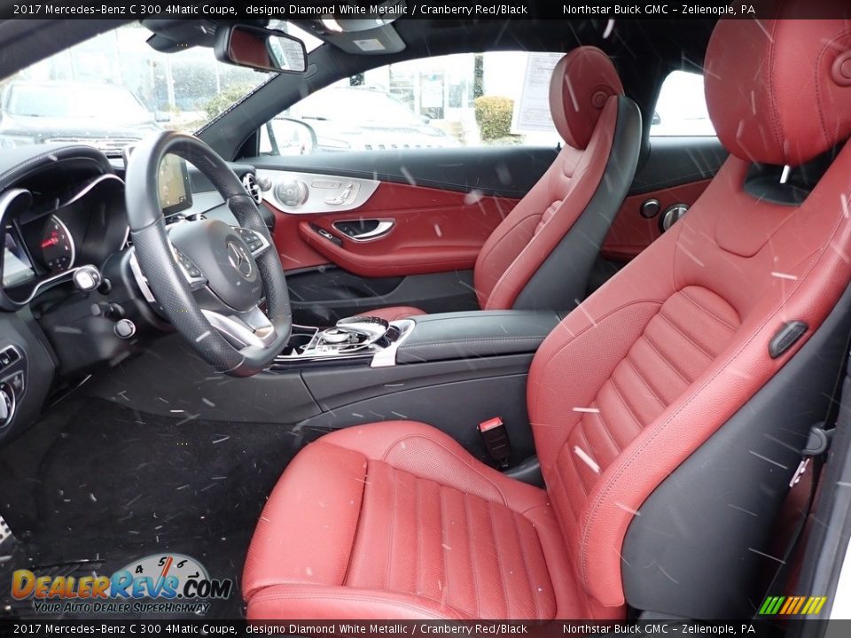 Cranberry Red/Black Interior - 2017 Mercedes-Benz C 300 4Matic Coupe Photo #17