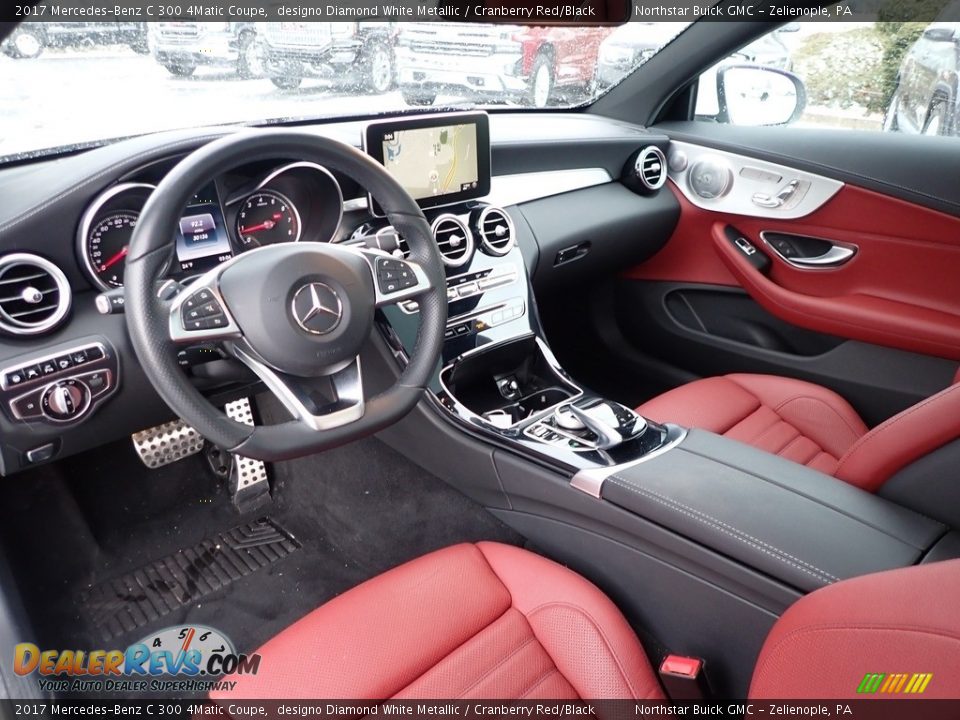 Cranberry Red/Black Interior - 2017 Mercedes-Benz C 300 4Matic Coupe Photo #19