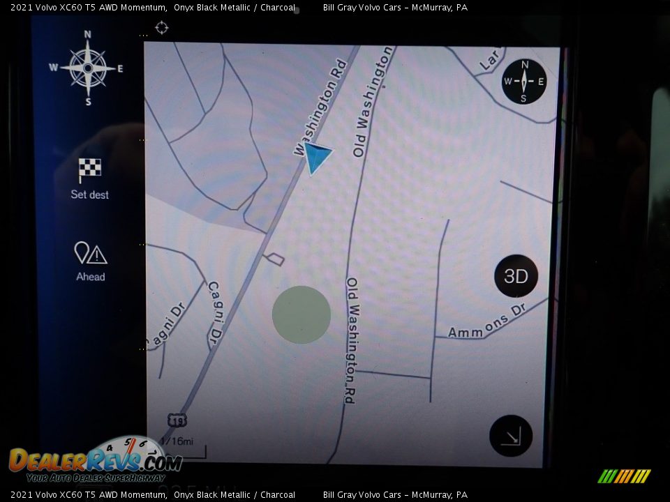 2021 Volvo XC60 T5 AWD Momentum Onyx Black Metallic / Charcoal Photo #13