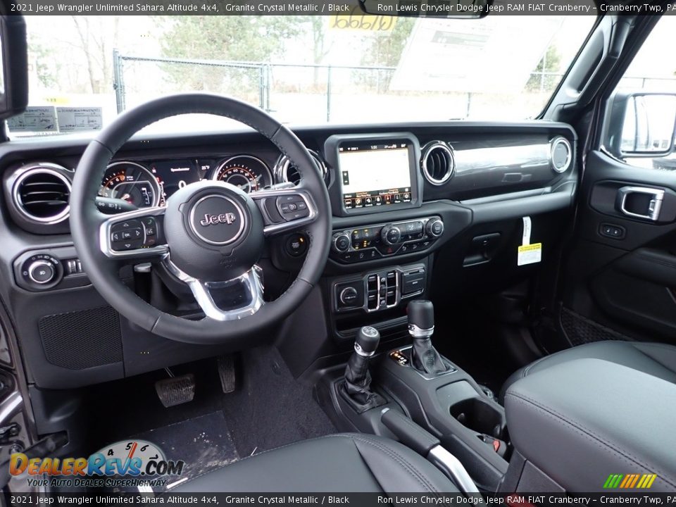 Black Interior - 2021 Jeep Wrangler Unlimited Sahara Altitude 4x4 Photo #15