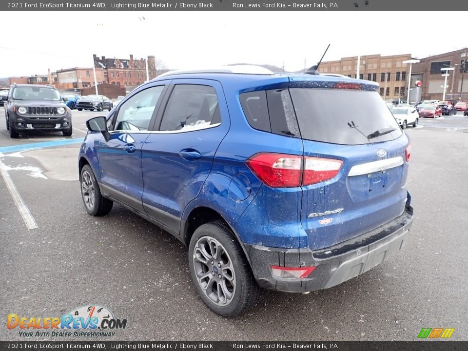 2021 Ford EcoSport Titanium 4WD Lightning Blue Metallic / Ebony Black Photo #7
