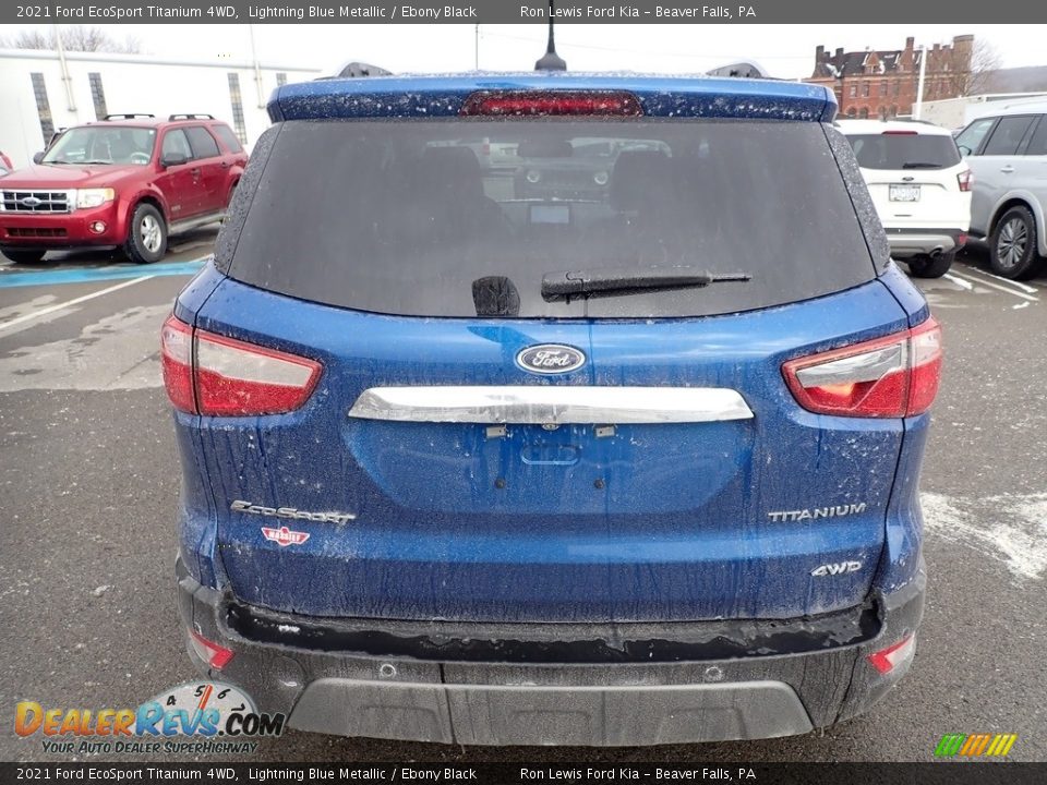 2021 Ford EcoSport Titanium 4WD Lightning Blue Metallic / Ebony Black Photo #8