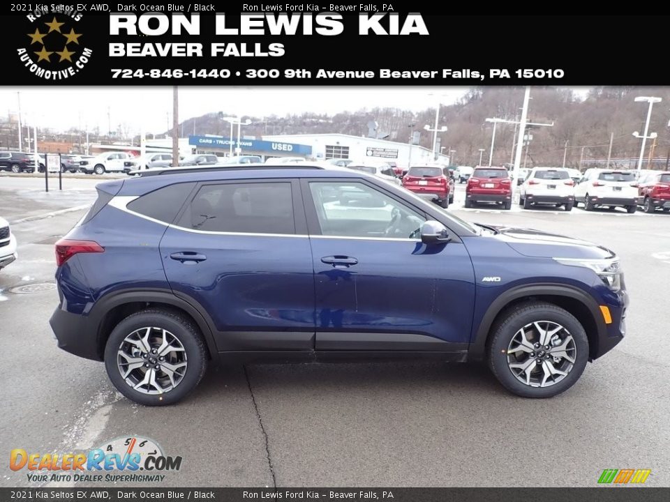 2021 Kia Seltos EX AWD Dark Ocean Blue / Black Photo #1