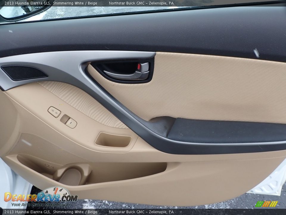 2013 Hyundai Elantra GLS Shimmering White / Beige Photo #7