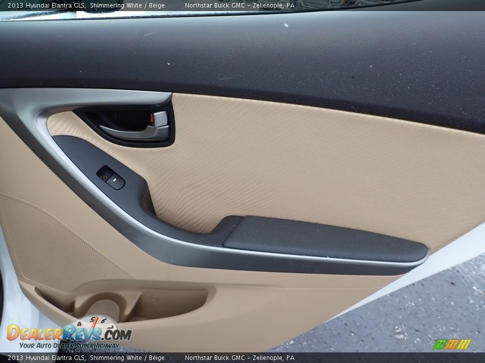 2013 Hyundai Elantra GLS Shimmering White / Beige Photo #8