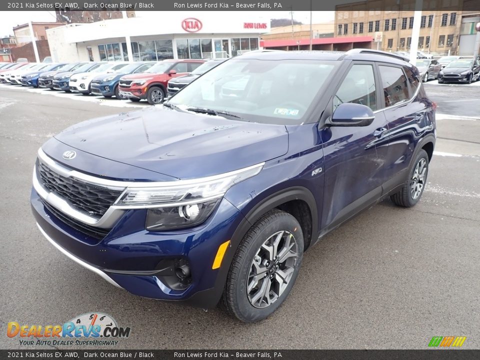 2021 Kia Seltos EX AWD Dark Ocean Blue / Black Photo #5