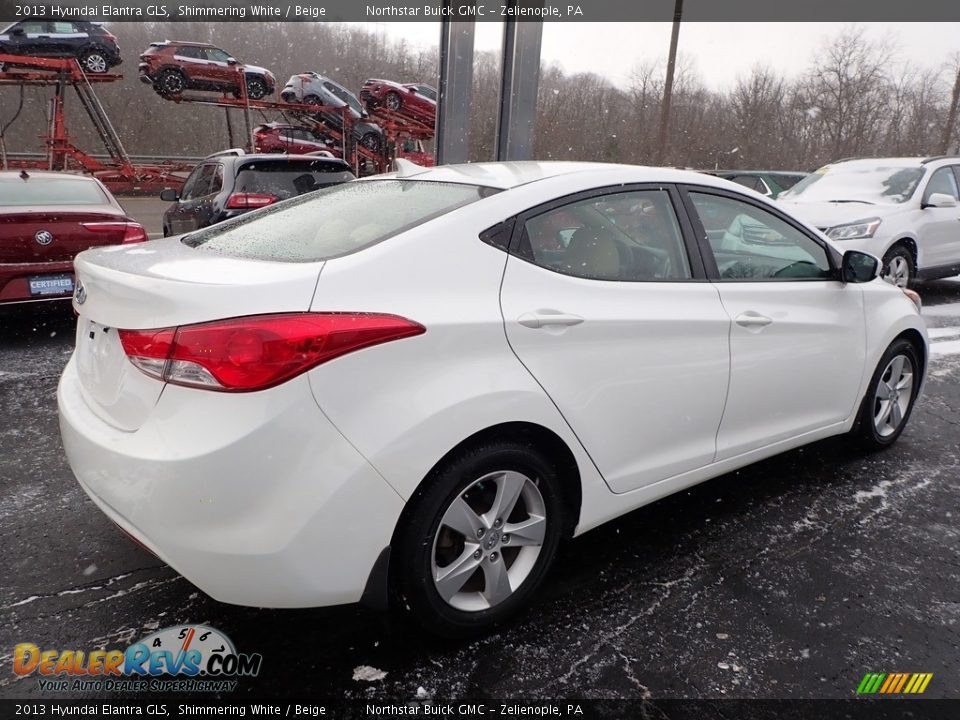 2013 Hyundai Elantra GLS Shimmering White / Beige Photo #9