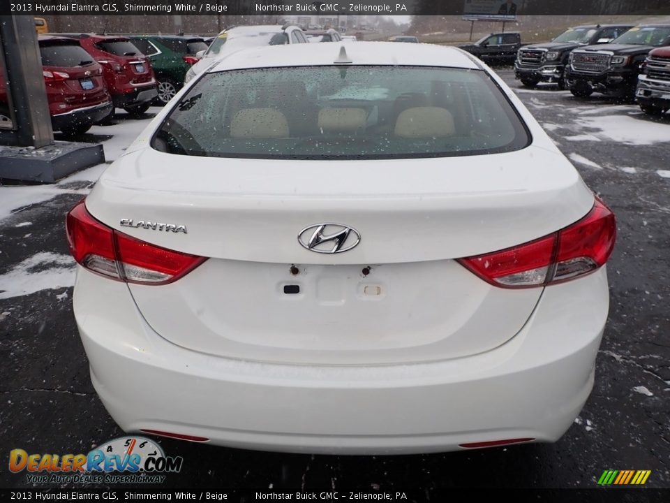 2013 Hyundai Elantra GLS Shimmering White / Beige Photo #10