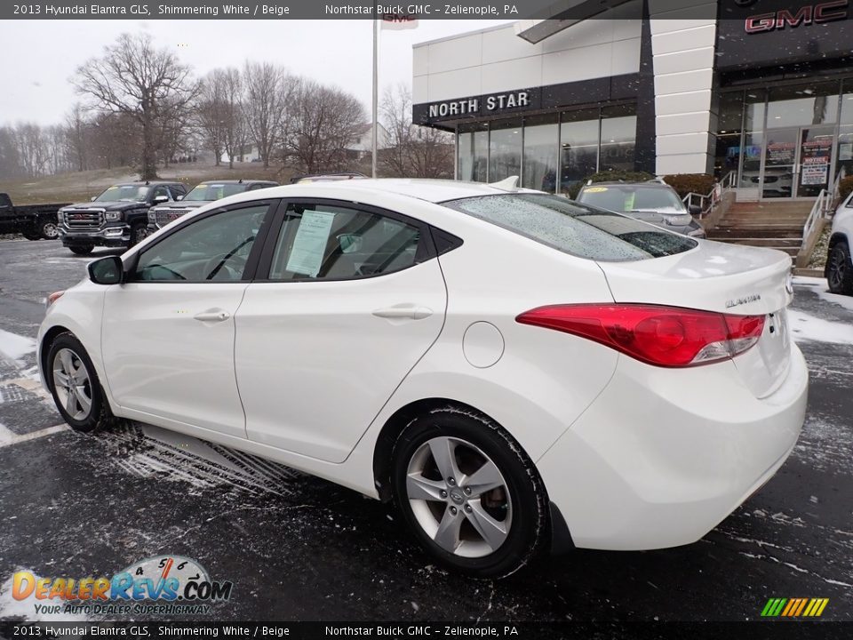 2013 Hyundai Elantra GLS Shimmering White / Beige Photo #12