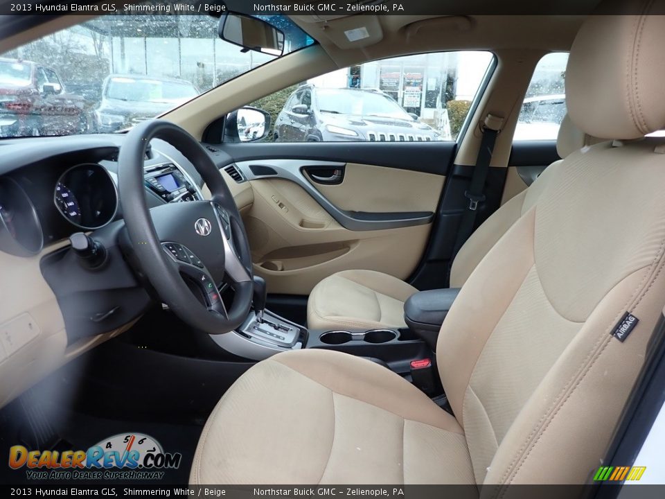 2013 Hyundai Elantra GLS Shimmering White / Beige Photo #16