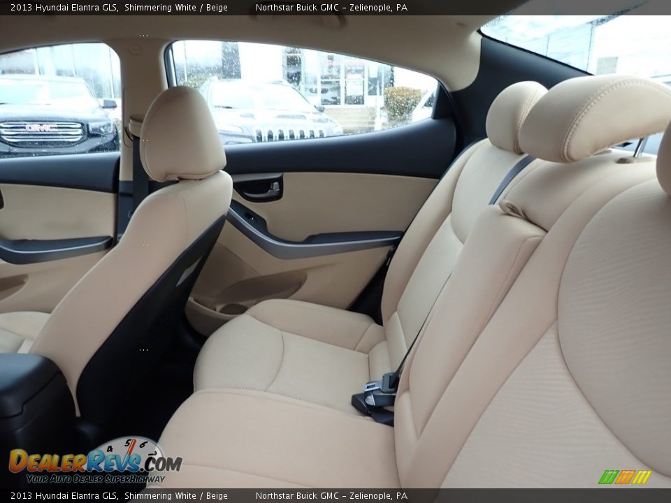 2013 Hyundai Elantra GLS Shimmering White / Beige Photo #17