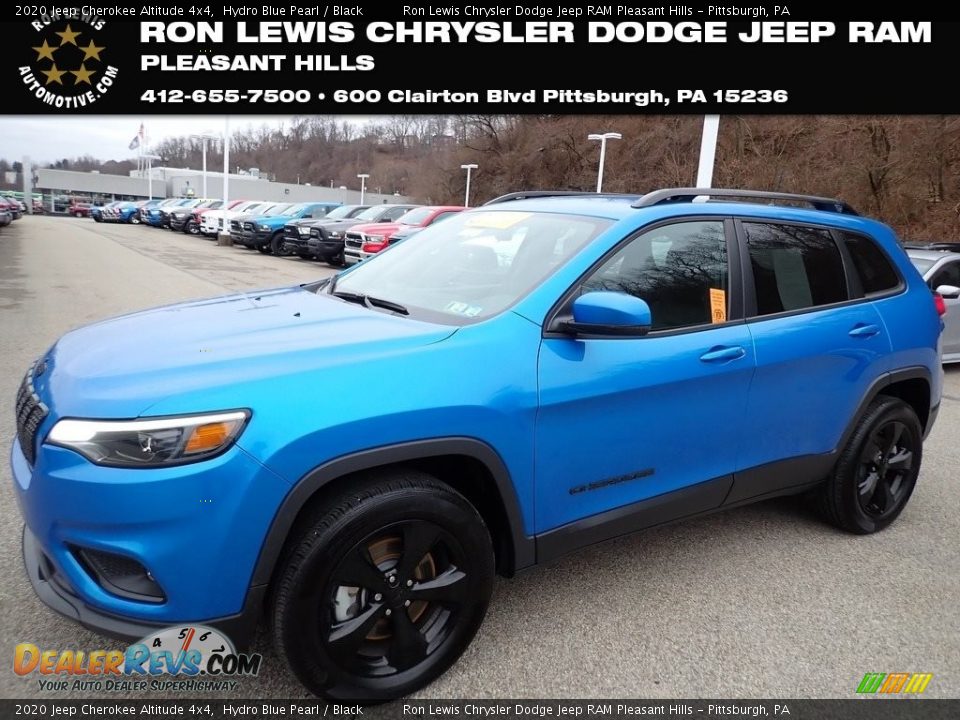 2020 Jeep Cherokee Altitude 4x4 Hydro Blue Pearl / Black Photo #1