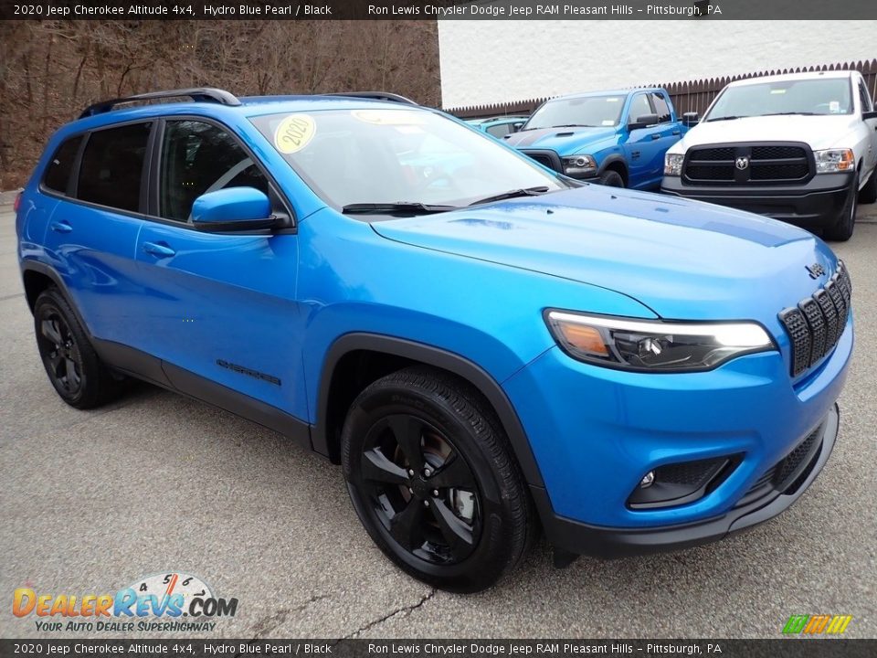 2020 Jeep Cherokee Altitude 4x4 Hydro Blue Pearl / Black Photo #8