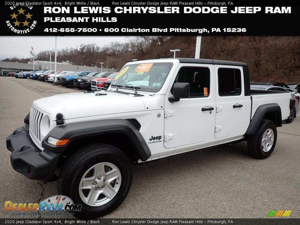 2020 Jeep Gladiator Sport 4x4 Bright White / Black Photo #1