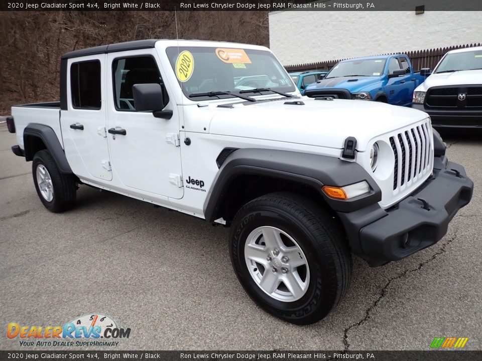 2020 Jeep Gladiator Sport 4x4 Bright White / Black Photo #7