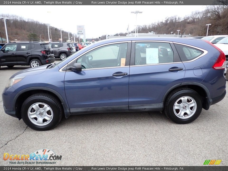 2014 Honda CR-V LX AWD Twilight Blue Metallic / Gray Photo #2