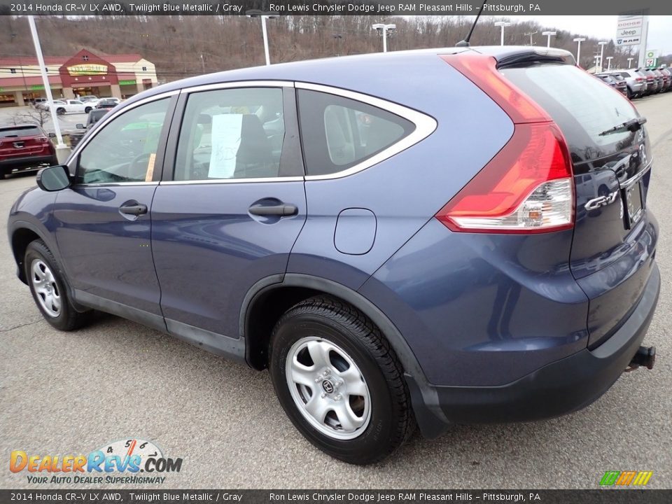 2014 Honda CR-V LX AWD Twilight Blue Metallic / Gray Photo #3