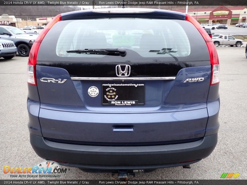 2014 Honda CR-V LX AWD Twilight Blue Metallic / Gray Photo #4