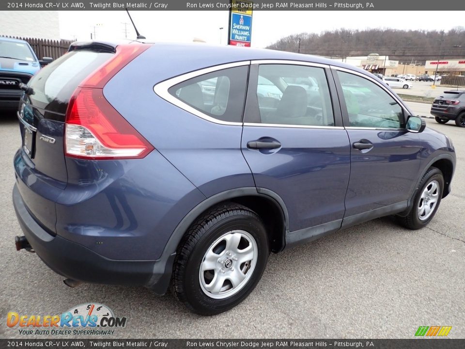 2014 Honda CR-V LX AWD Twilight Blue Metallic / Gray Photo #7