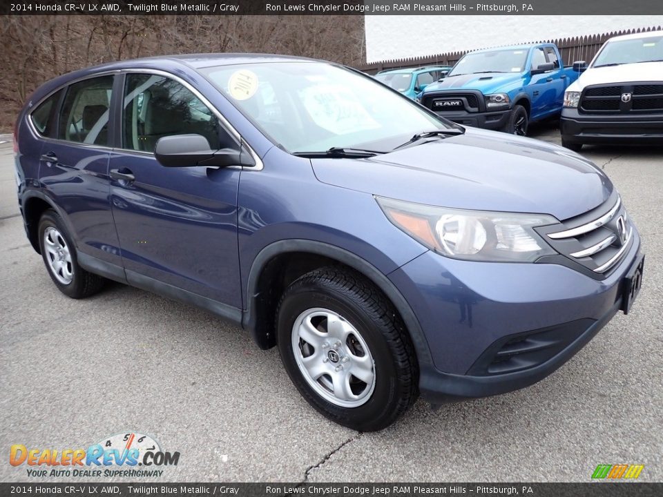 2014 Honda CR-V LX AWD Twilight Blue Metallic / Gray Photo #9