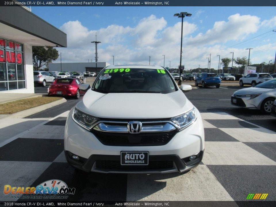 2018 Honda CR-V EX-L AWD White Diamond Pearl / Ivory Photo #2