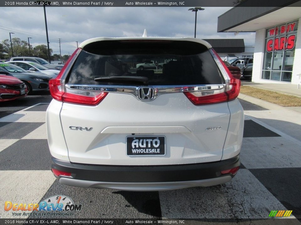 2018 Honda CR-V EX-L AWD White Diamond Pearl / Ivory Photo #4