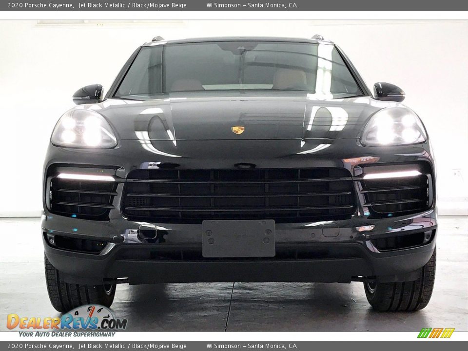 2020 Porsche Cayenne Jet Black Metallic / Black/Mojave Beige Photo #2