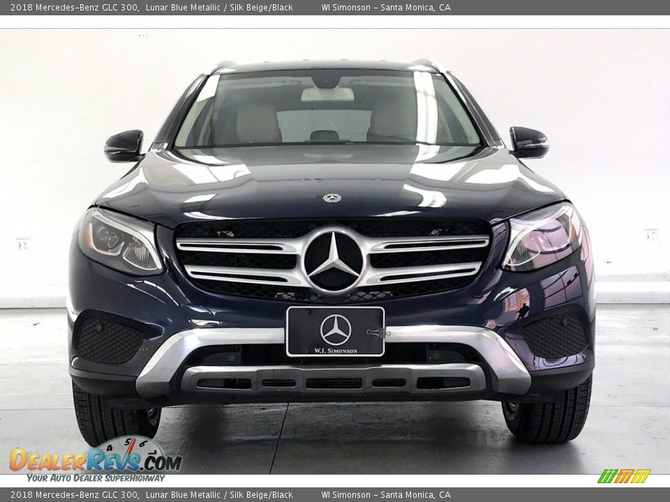 2018 Mercedes-Benz GLC 300 Lunar Blue Metallic / Silk Beige/Black Photo #2