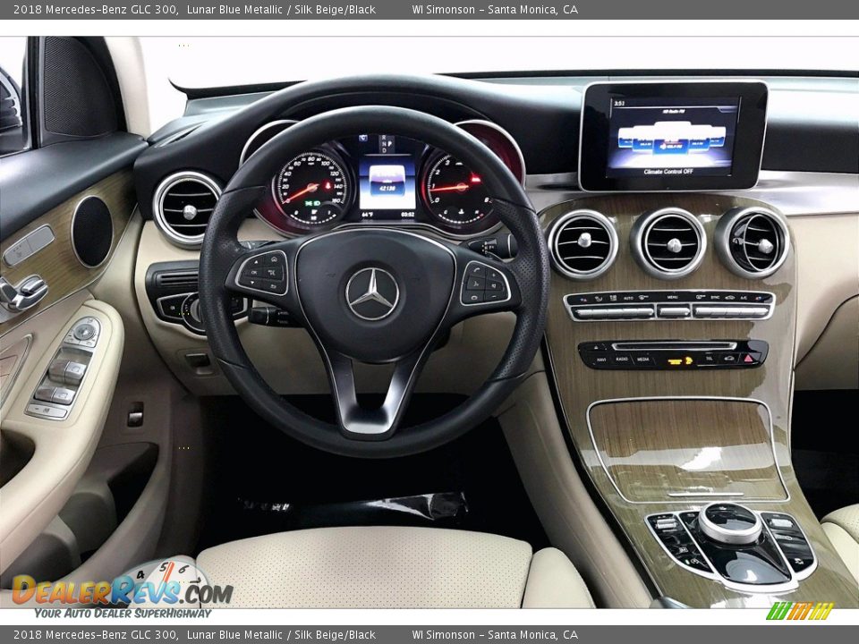 2018 Mercedes-Benz GLC 300 Lunar Blue Metallic / Silk Beige/Black Photo #4