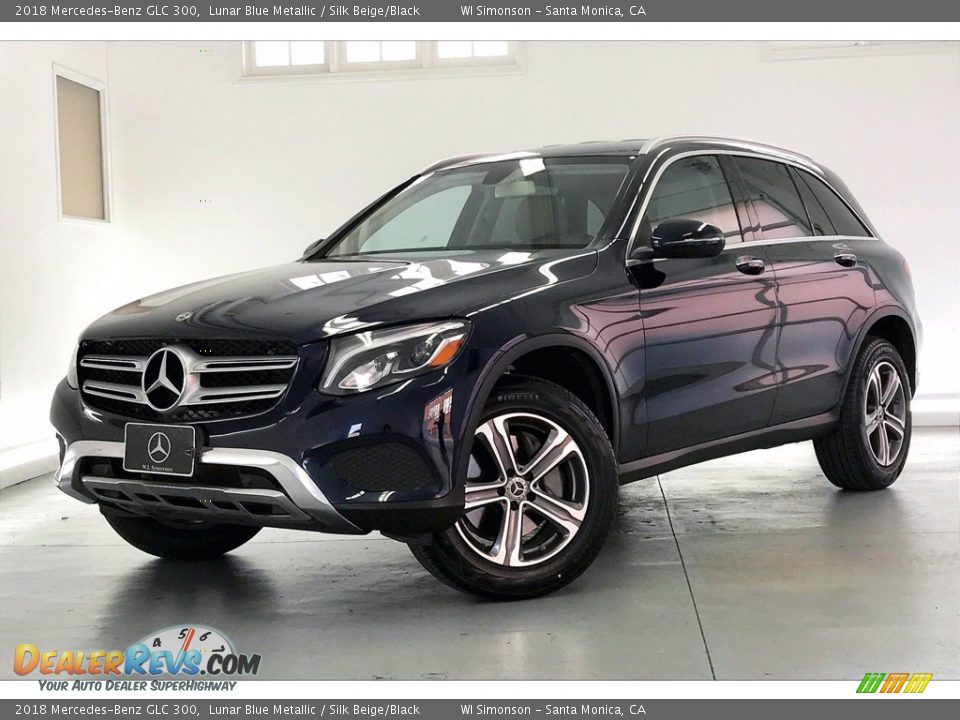 2018 Mercedes-Benz GLC 300 Lunar Blue Metallic / Silk Beige/Black Photo #12