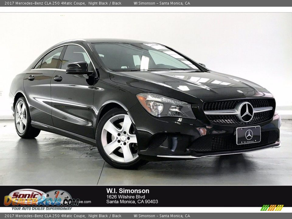 2017 Mercedes-Benz CLA 250 4Matic Coupe Night Black / Black Photo #1