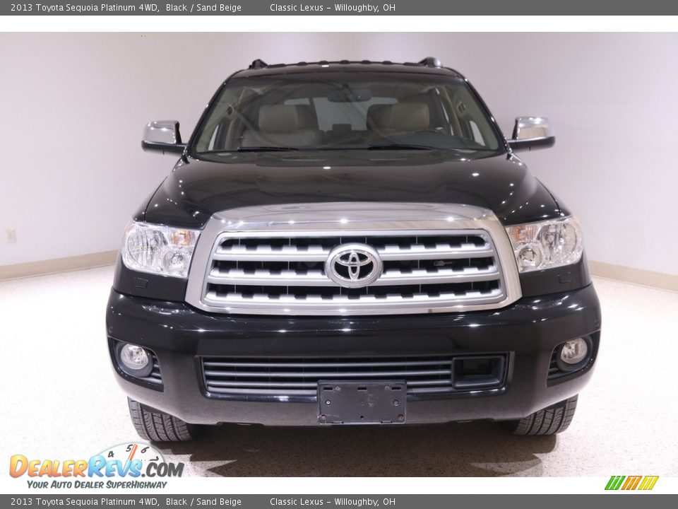 2013 Toyota Sequoia Platinum 4WD Black / Sand Beige Photo #2