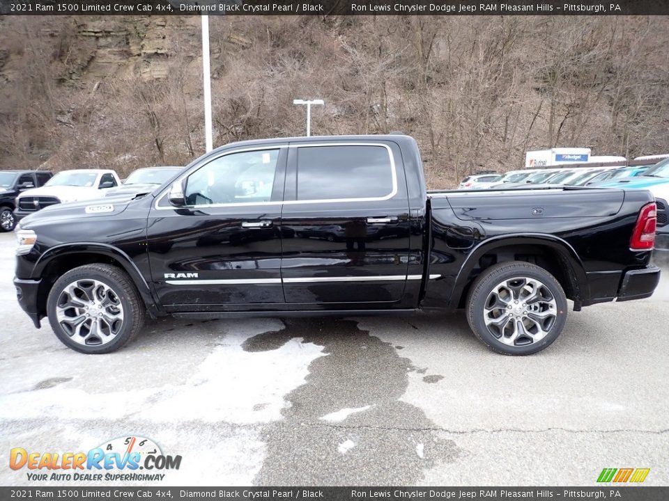 Diamond Black Crystal Pearl 2021 Ram 1500 Limited Crew Cab 4x4 Photo #2