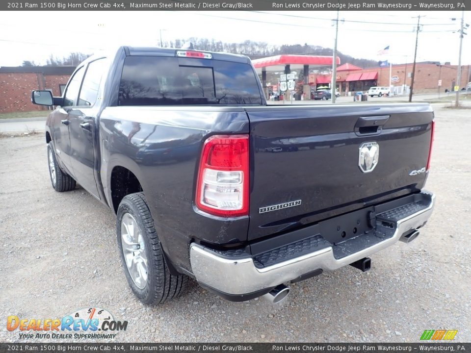 2021 Ram 1500 Big Horn Crew Cab 4x4 Maximum Steel Metallic / Diesel Gray/Black Photo #4