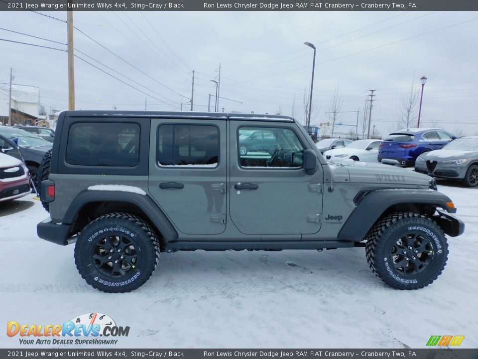 2021 Jeep Wrangler Unlimited Willys 4x4 Sting-Gray / Black Photo #4