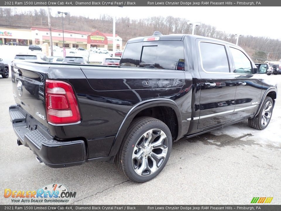 2021 Ram 1500 Limited Crew Cab 4x4 Diamond Black Crystal Pearl / Black Photo #5