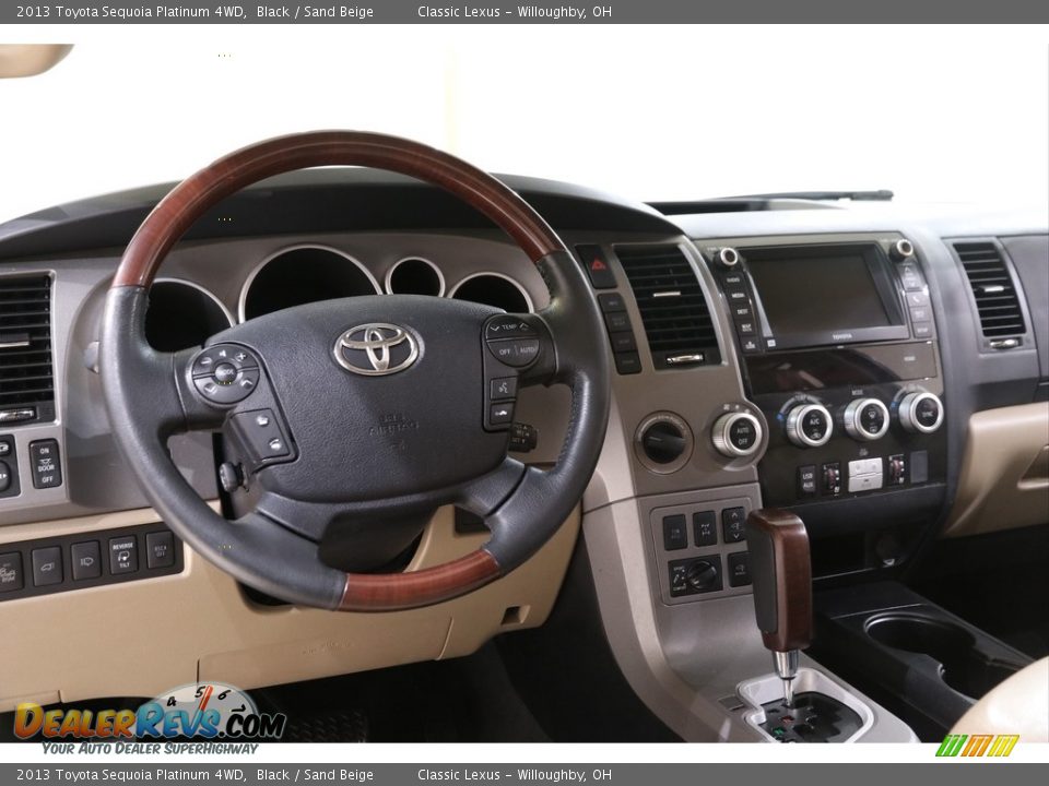 2013 Toyota Sequoia Platinum 4WD Black / Sand Beige Photo #8