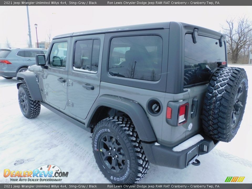 2021 Jeep Wrangler Unlimited Willys 4x4 Sting-Gray / Black Photo #8