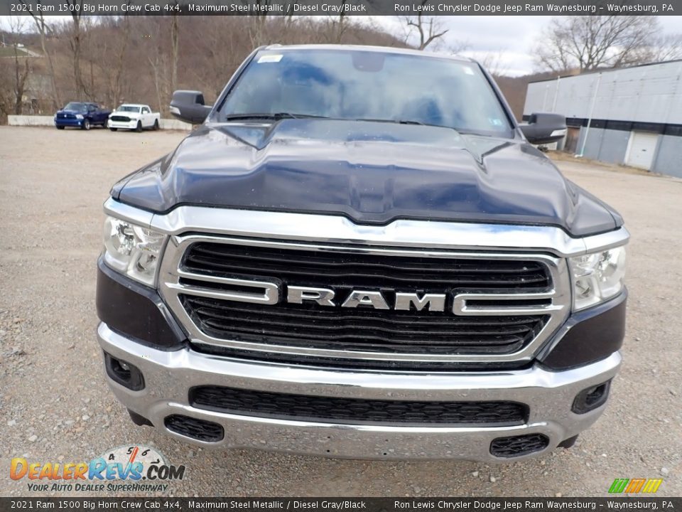 2021 Ram 1500 Big Horn Crew Cab 4x4 Maximum Steel Metallic / Diesel Gray/Black Photo #9