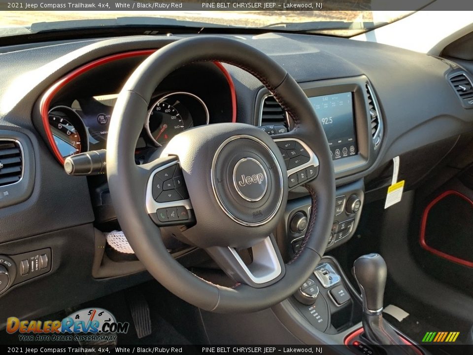 2021 Jeep Compass Trailhawk 4x4 White / Black/Ruby Red Photo #11