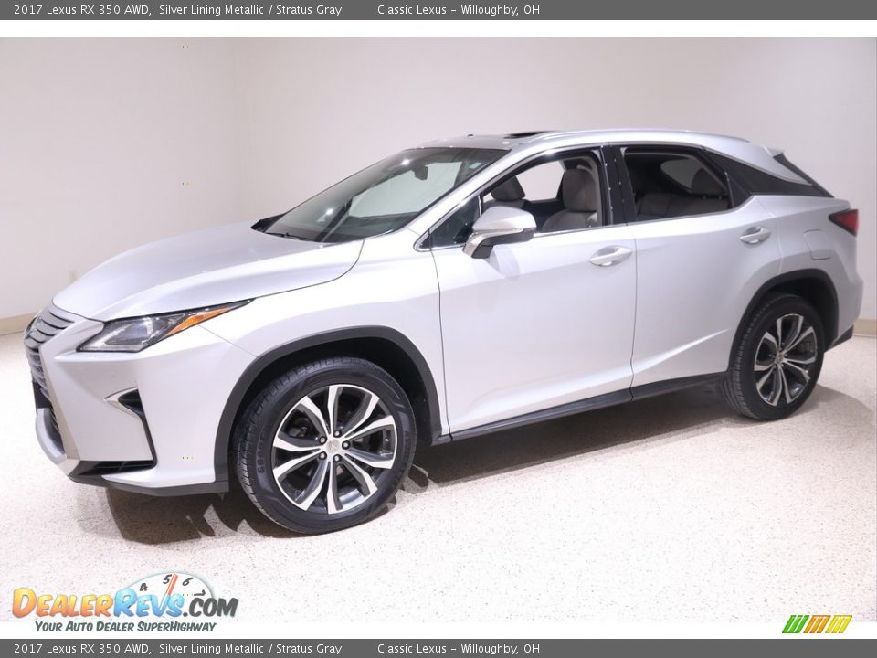 2017 Lexus RX 350 AWD Silver Lining Metallic / Stratus Gray Photo #3