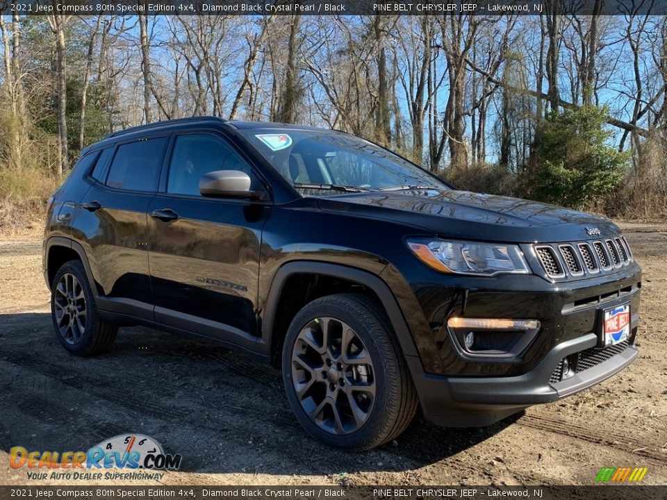 2021 Jeep Compass 80th Special Edition 4x4 Diamond Black Crystal Pearl / Black Photo #1