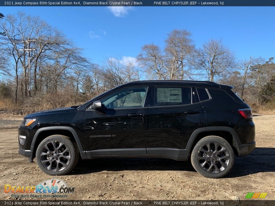 2021 Jeep Compass 80th Special Edition 4x4 Diamond Black Crystal Pearl / Black Photo #4