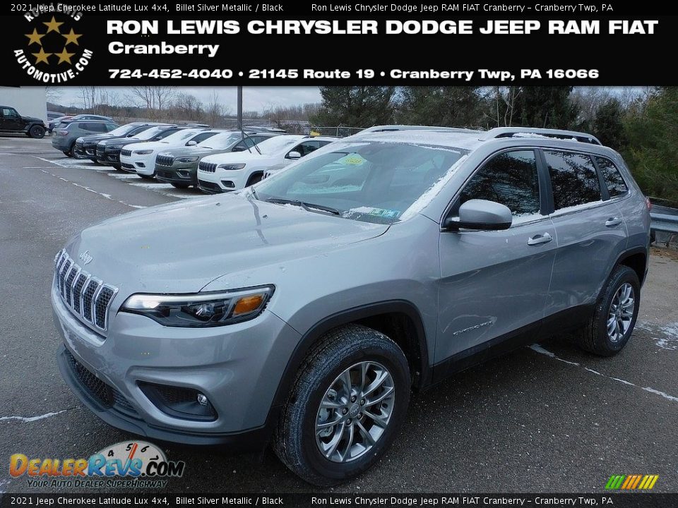 2021 Jeep Cherokee Latitude Lux 4x4 Billet Silver Metallic / Black Photo #1