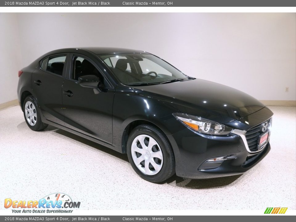 2018 Mazda MAZDA3 Sport 4 Door Jet Black Mica / Black Photo #1