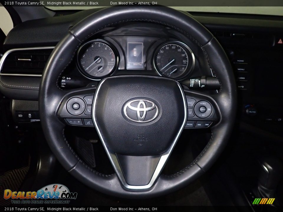 2018 Toyota Camry SE Midnight Black Metallic / Black Photo #27