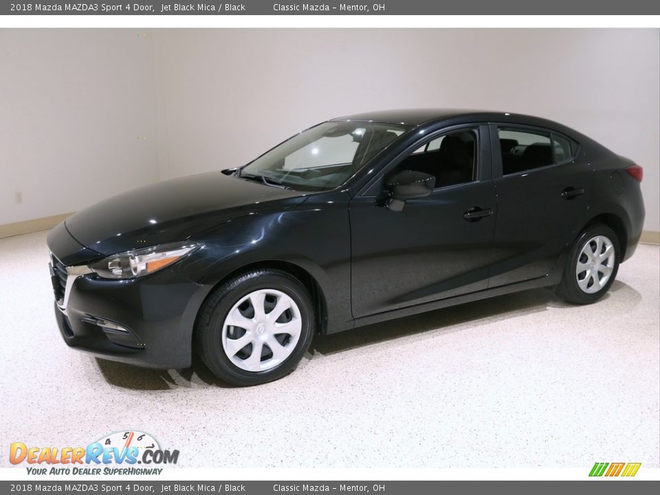 2018 Mazda MAZDA3 Sport 4 Door Jet Black Mica / Black Photo #3