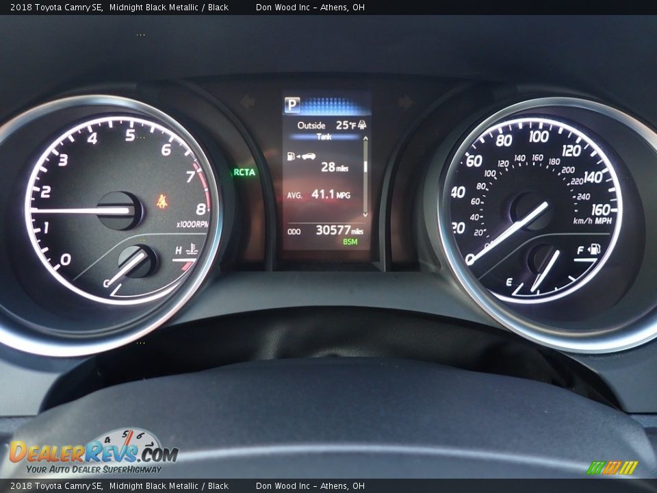 2018 Toyota Camry SE Midnight Black Metallic / Black Photo #28