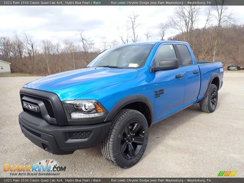 2021 Ram 1500 Classic Quad Cab 4x4 Hydro Blue Pearl / Black Photo #1